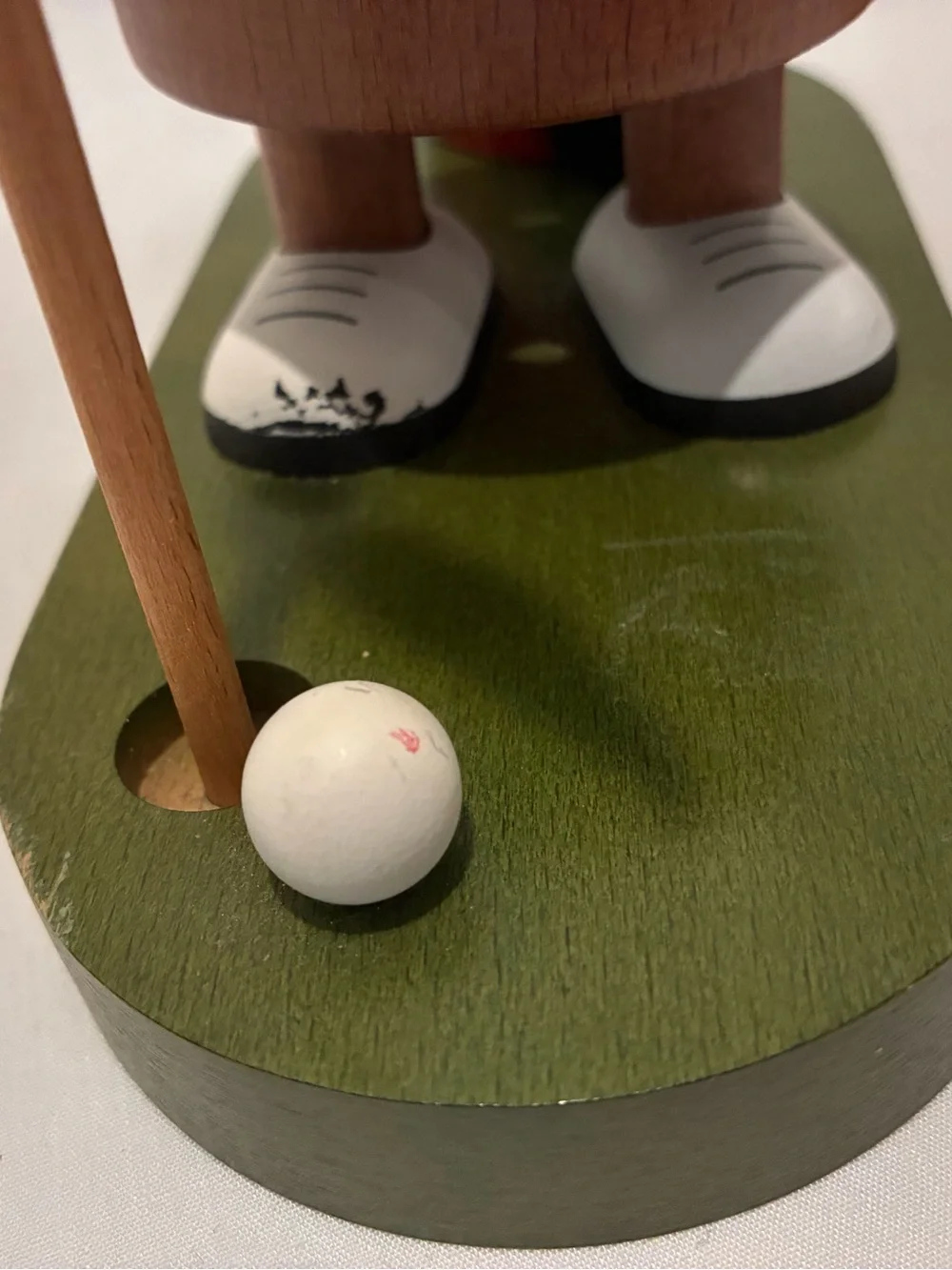 Erzgebirge Wooden Figure Golfer KWO Incence Smoker Die Dicken